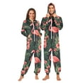 thumbnail image 1 of FORMRS Onesies Pajama for Adults Unisex Hoodie Winter Jumpsuit One Piece Sleepwear, Sizes S-2XL, Red Flamingo Pattern, 1 of 7