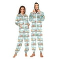 thumbnail image 1 of FORMRS Onesies Pajama for Adults Unisex Hoodie Winter Jumpsuit One Piece Sleepwear, Sizes S-2XL, Red Trains Pattern, 1 of 7