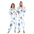 thumbnail image 1 of FORMRS Onesies Pajama for Adults Unisex Hoodie Winter Jumpsuit One Piece Sleepwear, Sizes S-2XL, Simple Cartoon Snowmen, 1 of 7
