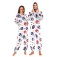 thumbnail image 1 of FORMRS Onesies Pajama for Adults Unisex Hoodie Winter Jumpsuit One Piece Sleepwear, Sizes S-2XL, Star Spangled Helmets, 1 of 7