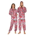 thumbnail image 1 of FORMRS Onesies Pajama for Adults Unisex Hoodie Winter Jumpsuit One Piece Sleepwear, Sizes S-2XL, Sweet Strawberry, 1 of 7