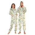 thumbnail image 1 of FORMRS Onesies Pajama for Adults Unisex Hoodie Winter Jumpsuit One Piece Sleepwear, Sizes S-2XL, Watercolor Animals Pattern, 1 of 7