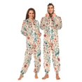 thumbnail image 1 of FORMRS Onesies Pajama for Adults Unisex Hoodie Winter Jumpsuit One Piece Sleepwear, Sizes S-2XL, Watercolor Leaves, 1 of 7