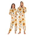 thumbnail image 1 of FORMRS Onesies Pajama for Adults Unisex Hoodie Winter Jumpsuit One Piece Sleepwear, Sizes S-2XL, Watercolor Sunflowers and Leaves, 1 of 7