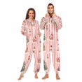 thumbnail image 1 of FORMRS Onesies Pajama for Adults Unisex Hoodie Winter Jumpsuit One Piece Sleepwear, Sizes S-2XL, White Gingerbread Houses, 1 of 7