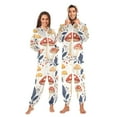 thumbnail image 1 of FORMRS Onesies Pajama for Adults Unisex Hoodie Winter Jumpsuit One Piece Sleepwear, Sizes S-2XL, White Mushroom, 1 of 7