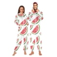 thumbnail image 1 of FORMRS Onesies Pajama for Adults Unisex Hoodie Winter Jumpsuit One Piece Sleepwear, Sizes S-2XL, White Watermelon, 1 of 7