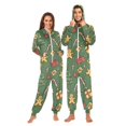 thumbnail image 1 of FORMRS Onesies Pajama for Adults Unisex Hoodie Winter Jumpsuit One Piece Sleepwear, Sizes S-2XL, Yellow Christmas Gingerbread, 1 of 7
