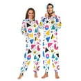 thumbnail image 1 of FORMRS Onesies Pajama for Adults Unisex Hoodie Winter Jumpsuit One Piece Sleepwear, Sizes S-2XL, Yellow Retro Shapes, 1 of 7