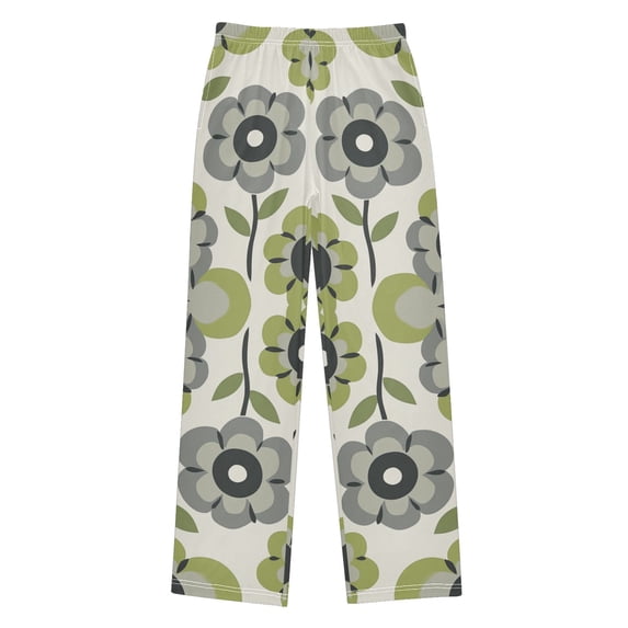 FORMRS Boys Pajama Pants with Pockets Size 11-12Y Kids Lounge Sleep Bottoms, Retro Flower