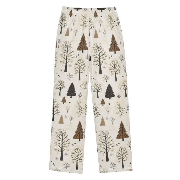 FORMRS Boys Pajama Pants with Pockets Size 11-12Y Kids Lounge Sleep Bottoms, Winter Forest