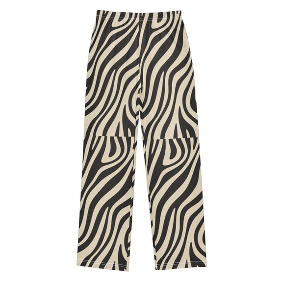 FORMRS Boys Pajama Pants with Pockets Size 13-14Y Kids Lounge Sleep Bottoms, Black Lines