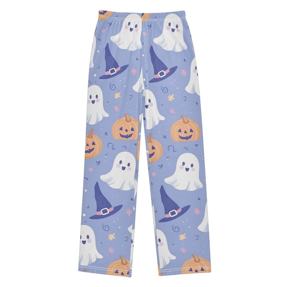 FORMRS Boys Pajama Pants with Pockets Size 13-14Y Kids Lounge Sleep Bottoms, Blue Halloween