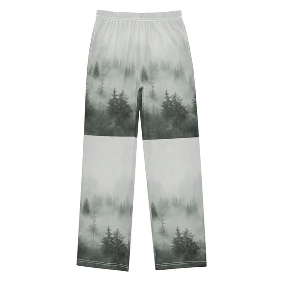 FORMRS Boys Pajama Pants with Pockets Size 13-14Y Kids Lounge Sleep Bottoms, Foggy Forest