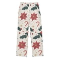 thumbnail image 1 of FORMRS Boys Pajama Pants with Pockets Size 6-8Y Kids Lounge Sleep Bottoms, Beige Christmas Candy Canes, 1 of 8
