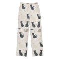 thumbnail image 1 of FORMRS Boys Pajama Pants with Pockets Size 6-8Y Kids Lounge Sleep Bottoms, Black Cute Cats, 1 of 8