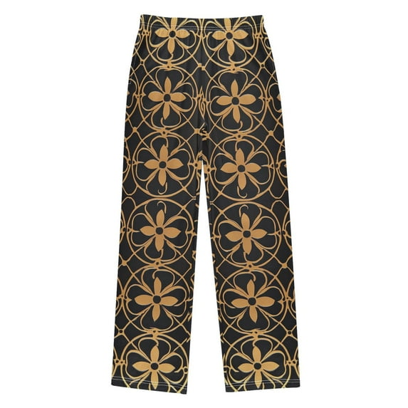 FORMRS Boys Pajama Pants with Pockets Size 6-8Y Kids Lounge Sleep Bottoms, Classic Floral