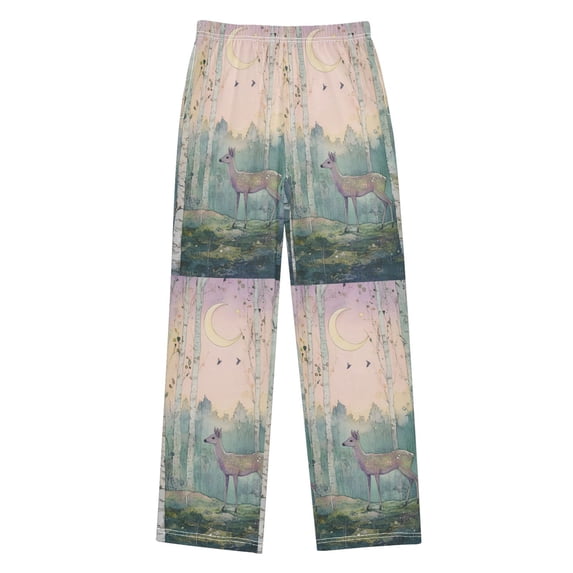 FORMRS Kids Pajama Pants with Pockets Size 6-8Y Boys Lounge Sleep Bottoms, Night Deer