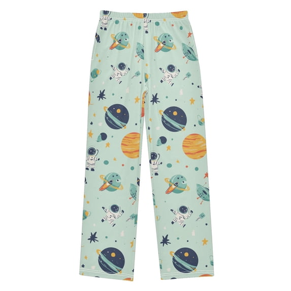 FORMRS Boys Pajama Pants with Pockets Size 6-8Y Kids Lounge Sleep Bottoms, Space Patterns