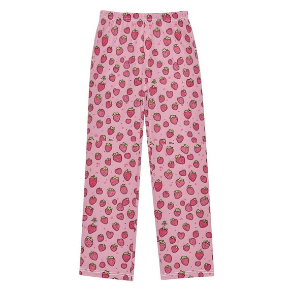 FORMRS Boys Pajama Pants with Pockets Size 6-8Y Kids Lounge Sleep Bottoms, Strawberry Bliss