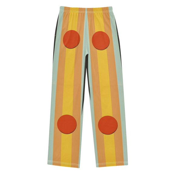 FORMRS Boys Pajama Pants with Pockets Size 6-8Y Kids Lounge Sleep Bottoms, Stripes and Circle