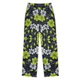 thumbnail image 1 of FORMRS Boys Pajama Pants with Pockets Size 6-8Y Kids Lounge Sleep Bottoms, White Flower Pattern, 1 of 8