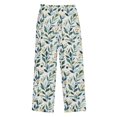 thumbnail image 1 of FORMRS Boys Pajama Pants with Pockets Size 9-10Y Kids Lounge Sleep Bottoms, Darker Leafy Pattern, 1 of 8