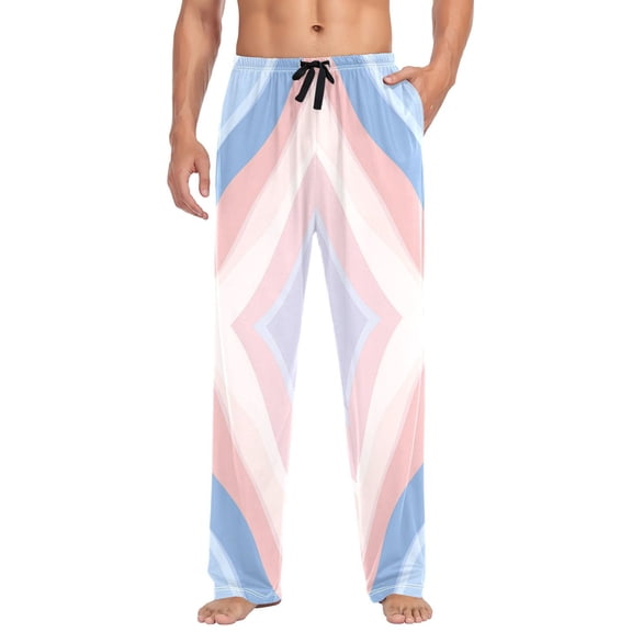 FORMRS Mens Pajama Pants with Pockets Sleepwear Lounge Bottoms Sizes S-2XL, Abstract Blue