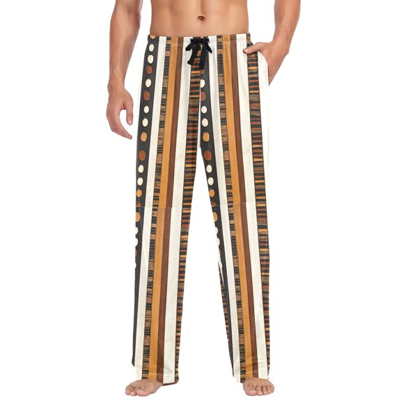 FORMRS Mens Pajama Pants with Pockets Soft Cotton Sleepwear Lounge Bottoms, Sizes S-2XL, Abstract Dots
