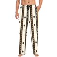 thumbnail image 1 of FORMRS Mens Pajama Pants with Pockets Soft Cotton Sleepwear Lounge Bottoms, Sizes S-2XL, Beige Abstract Dots, 1 of 7