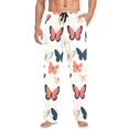 thumbnail image 1 of FORMRS Mens Pajama Pants with Pockets Sleepwear Lounge Bottoms Sizes S-2XL, Beige Butterflies, 1 of 7