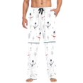 thumbnail image 1 of FORMRS Mens Pajama Pants with Pockets Sleepwear Lounge Bottoms Sizes S-2XL, Blue Cartoon Snowmen, 1 of 7