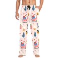 thumbnail image 1 of FORMRS Mens Pajama Pants with Pockets Sleepwear Lounge Bottoms Sizes S-2XL, Blue Christmas Santa, 1 of 7