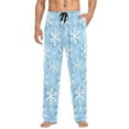 thumbnail image 1 of FORMRS Mens Pajama Pants with Pockets Sleepwear Lounge Bottoms Sizes S-2XL, Blue Snowflake, 1 of 7