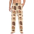 thumbnail image 1 of FORMRS Mens Pajama Pants with Pockets Soft Cotton Sleepwear Lounge Bottoms, Sizes S-2XL, Brown Cakes, 1 of 7