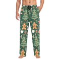 thumbnail image 1 of FORMRS Mens Pajama Pants with Pockets Sleepwear Lounge Bottoms Sizes S-2XL, Brown Christmas Gingerbread, 1 of 7