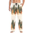 thumbnail image 1 of FORMRS Mens Pajama Pants with Pockets Soft Cotton Sleepwear Lounge Bottoms, Sizes S-2XL, Brown Christmas Trees, 1 of 7