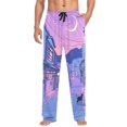 thumbnail image 1 of FORMRS Mens Pajama Pants with Pockets Soft Cotton Sleepwear Lounge Bottoms, Sizes S-2XL, Cat Walking in Street, 1 of 7