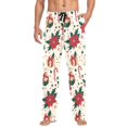 thumbnail image 1 of FORMRS Mens Pajama Pants with Pockets Sleepwear Lounge Bottoms Sizes S-2XL, Christmas Floral, 1 of 7