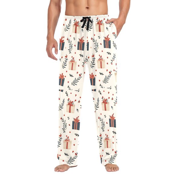 FORMRS Mens Pajama Pants with Pockets Sleepwear Lounge Bottoms Sizes S-2XL, Christmas Gift Pattern