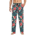 thumbnail image 1 of FORMRS Mens Pajama Pants with Pockets Sleepwear Lounge Bottoms Sizes S-2XL, Christmas Themed Leaves, 1 of 7