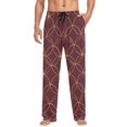 thumbnail image 1 of FORMRS Mens Pajama Pants with Pockets Sleepwear Lounge Bottoms Sizes S-2XL, Circular Gold Pattern, 1 of 7