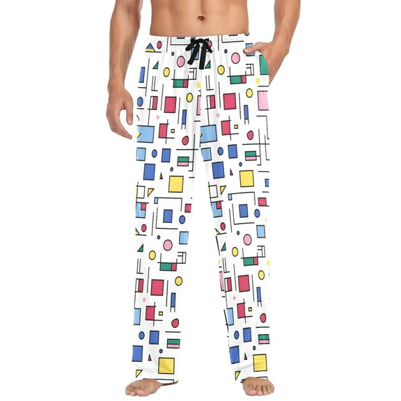 FORMRS Mens Pajama Pants with Pockets Sleepwear Lounge Bottoms Sizes S-2XL, Colorful Cartoon Graphic