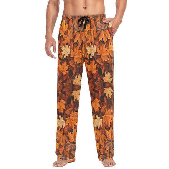 FORMRS Mens Pajama Pants with Pockets Sleepwear Lounge Bottoms Sizes S-2XL, Fall Pattern