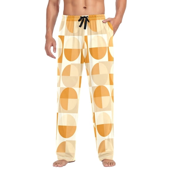 FORMRS Mens Pajama Pants with Pockets Sleepwear Lounge Bottoms Sizes S-2XL, Geometric Circles