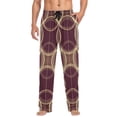 thumbnail image 1 of FORMRS Mens Pajama Pants with Pockets Sleepwear Lounge Bottoms Sizes S-2XL, Gold Abstract Pattern, 1 of 7