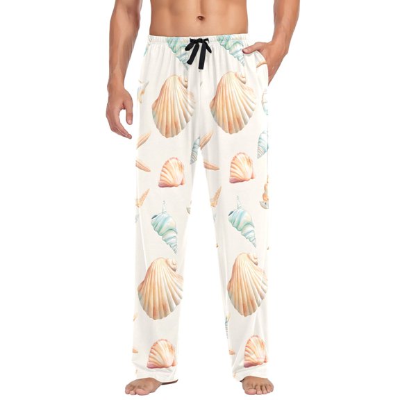 FORMRS Mens Pajama Pants with Pockets Sleepwear Lounge Bottoms Sizes S-2XL, Gray Seashell