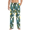 thumbnail image 1 of FORMRS Mens Pajama Pants with Pockets Sleepwear Lounge Bottoms Sizes S-2XL, Green Lemon Leaves, 1 of 7