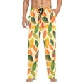 thumbnail image 1 of FORMRS Mens Pajama Pants with Pockets Sleepwear Lounge Bottoms Sizes S-2XL, Green Retro Autumn Leaves, 1 of 7