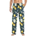 thumbnail image 1 of FORMRS Mens Pajama Pants with Pockets Sleepwear Lounge Bottoms Sizes S-2XL, Lemon Flowers, 1 of 7